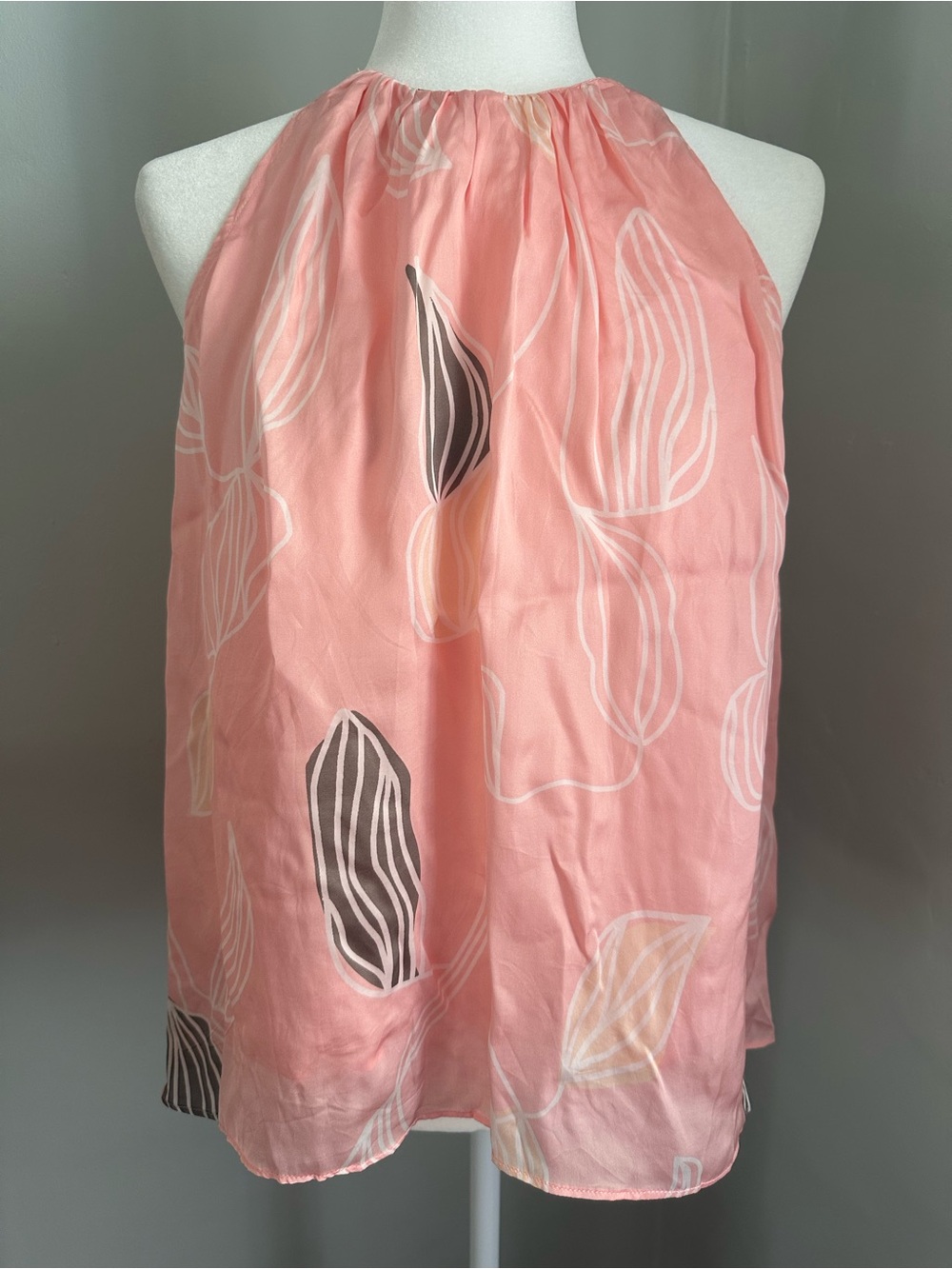 NWT! Indigo Women's Blouse, Sleeveless Tank, Silky Feel Viscose, Pink Floral, XS